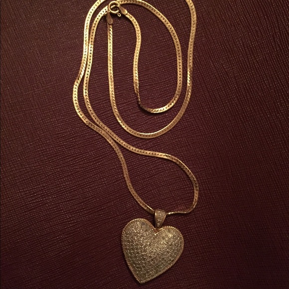 Diamond pendant on gold and gold chain - Picture 6 of 7